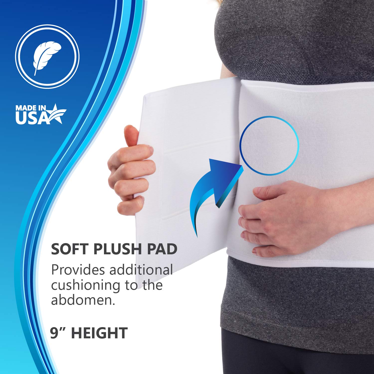 NYOrtho Postpartum Belly Binder, Abdominal Wrap for C-Section Recovery, Latex-Free

