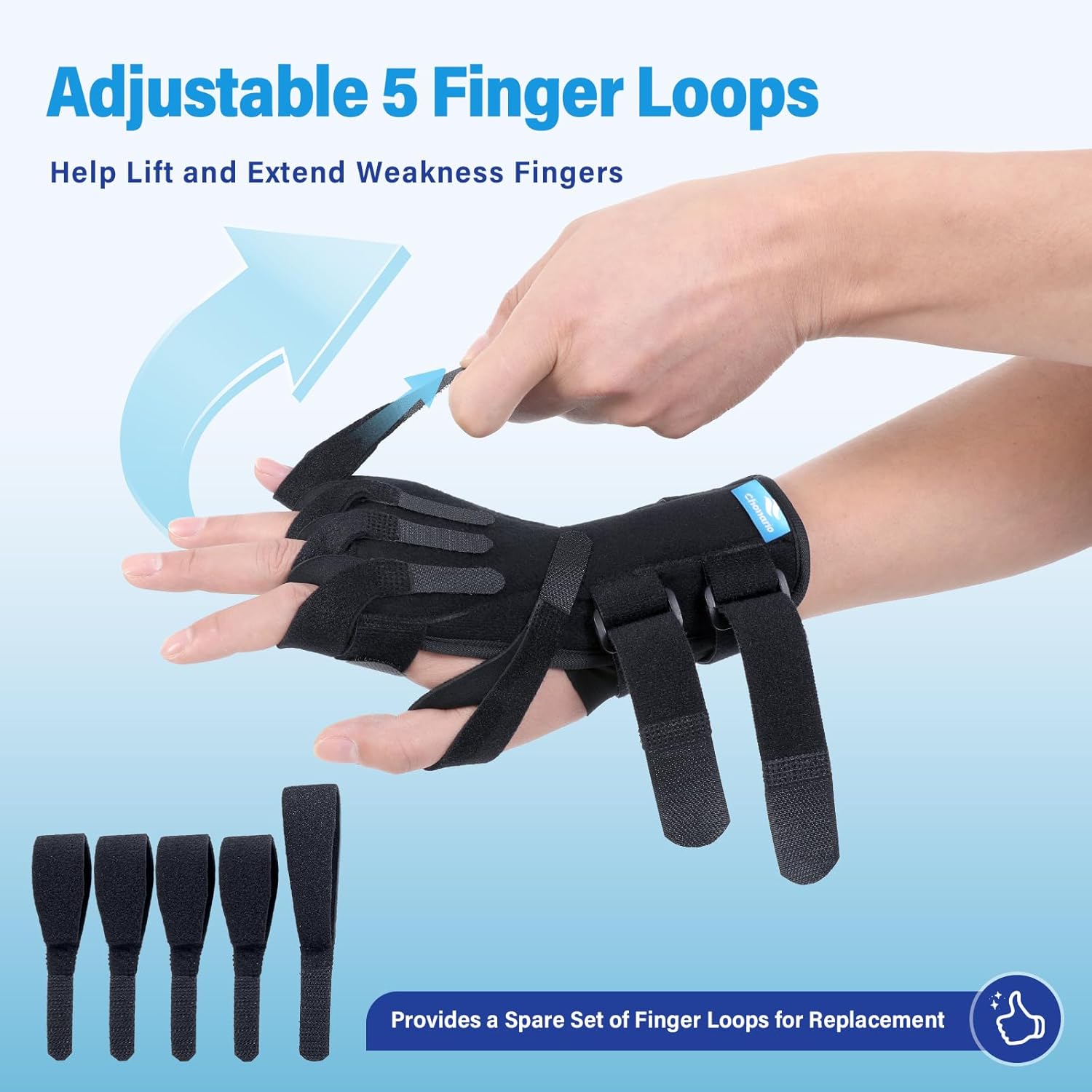 Chonario Radial Nerve Palsy Splint for Wrist Drop, Finger Extension Brace

