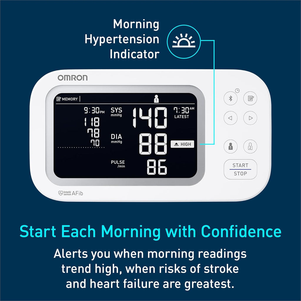 OMRON Platinum Upper Arm Blood Pressure Monitor with AFib Detection, Bluetooth

