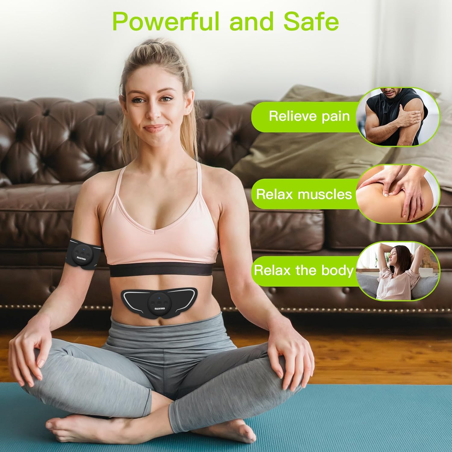 MASTOGO Wireless TENS Unit Dual-Host Muscle Stimulator with App Control, Rechargeable

