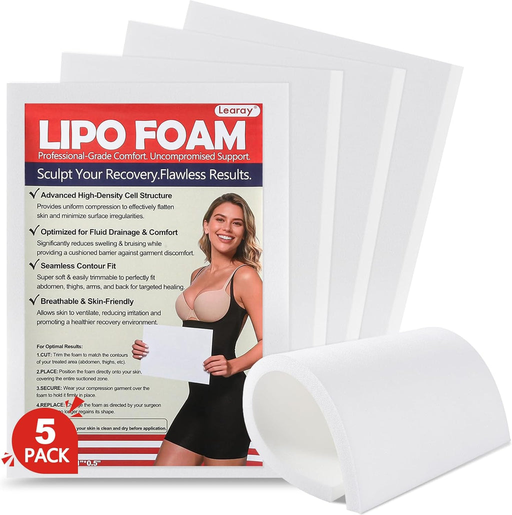 Latex-Free Lipo Foam Pads for Post-Surgery Compression, Medical-Grade PU Sheets

