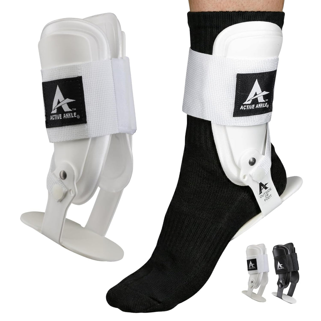 Active Ankle T2 Rigid Ankle Brace with Adjustable Strap, EVA Padding

