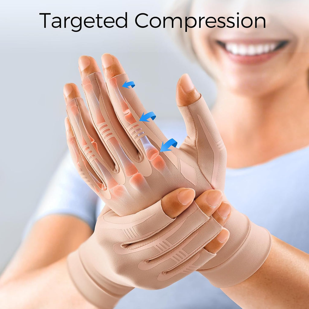 FREETOO All-Around Compression Arthritis Gloves for Pain Relief and Carpal Tunnel

