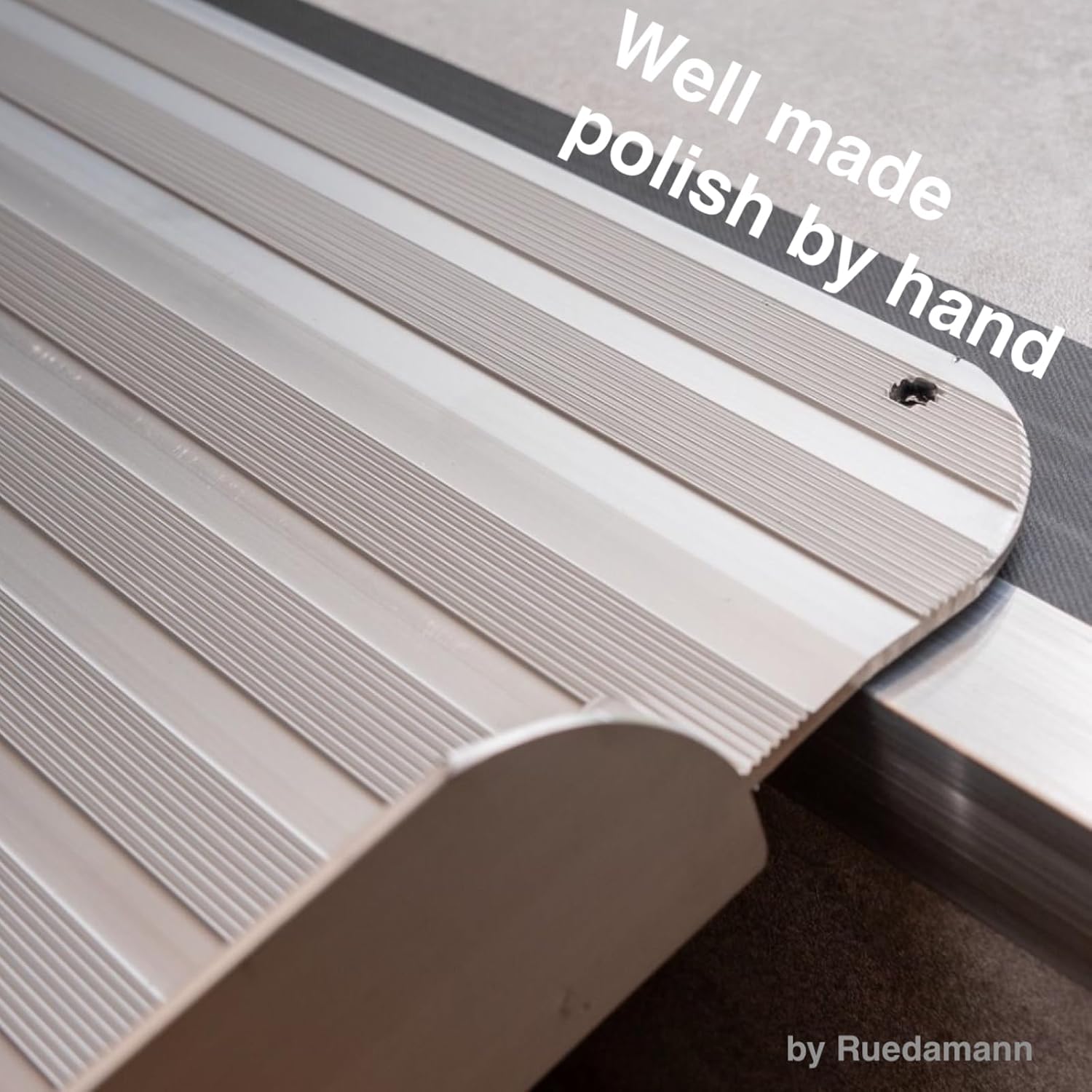 Ruedamann Portable Wheelchair Ramp, Folding Aluminum Non-Slip Ramp for Doorways

