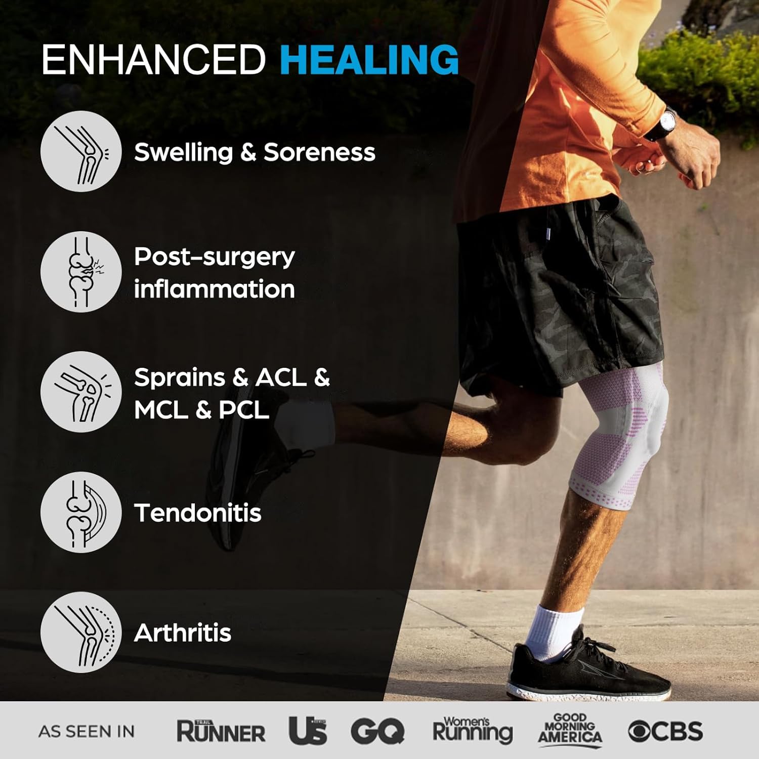NEENCA Professional Knee Brace for Pain Relief with Patella Gel Pad & Stabilizers

