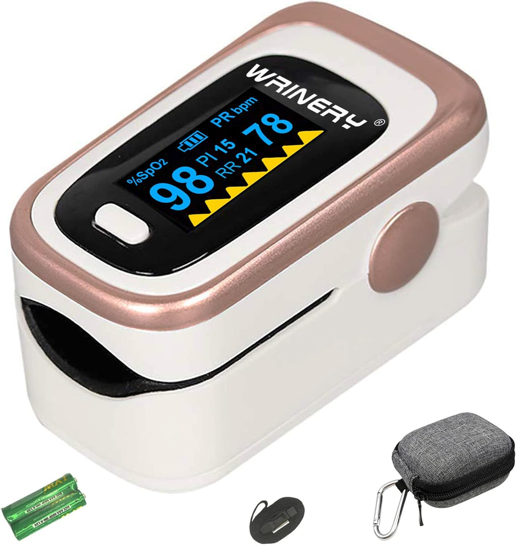 WRINERY Fingertip Pulse Oximeter Oxygen Saturation Monitor with OLED

