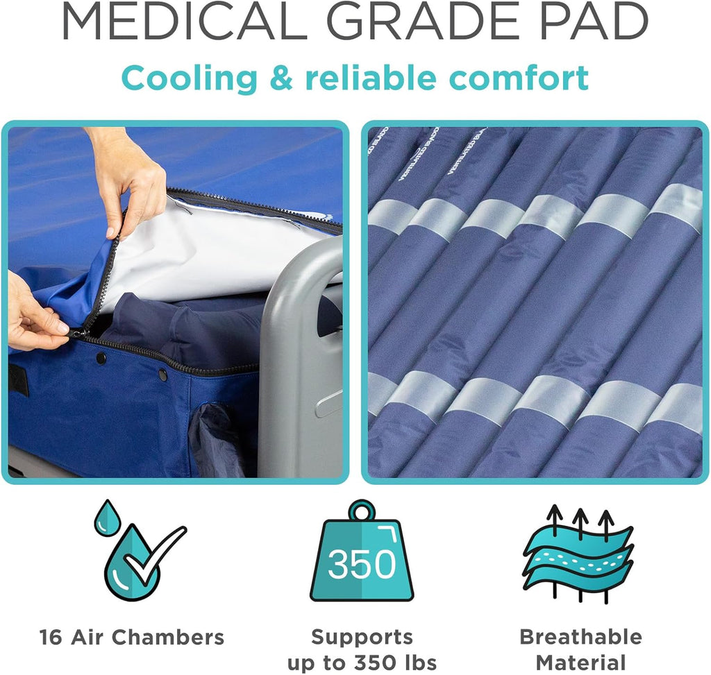 Vive Alternating Pressure Mattress Air Replacement Pump for Hospital Bed Topper

