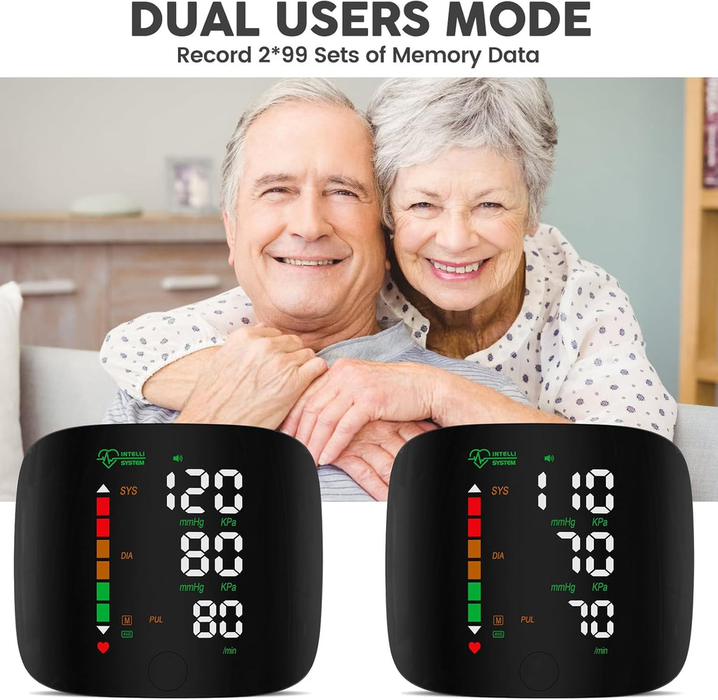 Double Love Wrist Blood Pressure Monitor with Touch Screen LED Display, Carry Case

