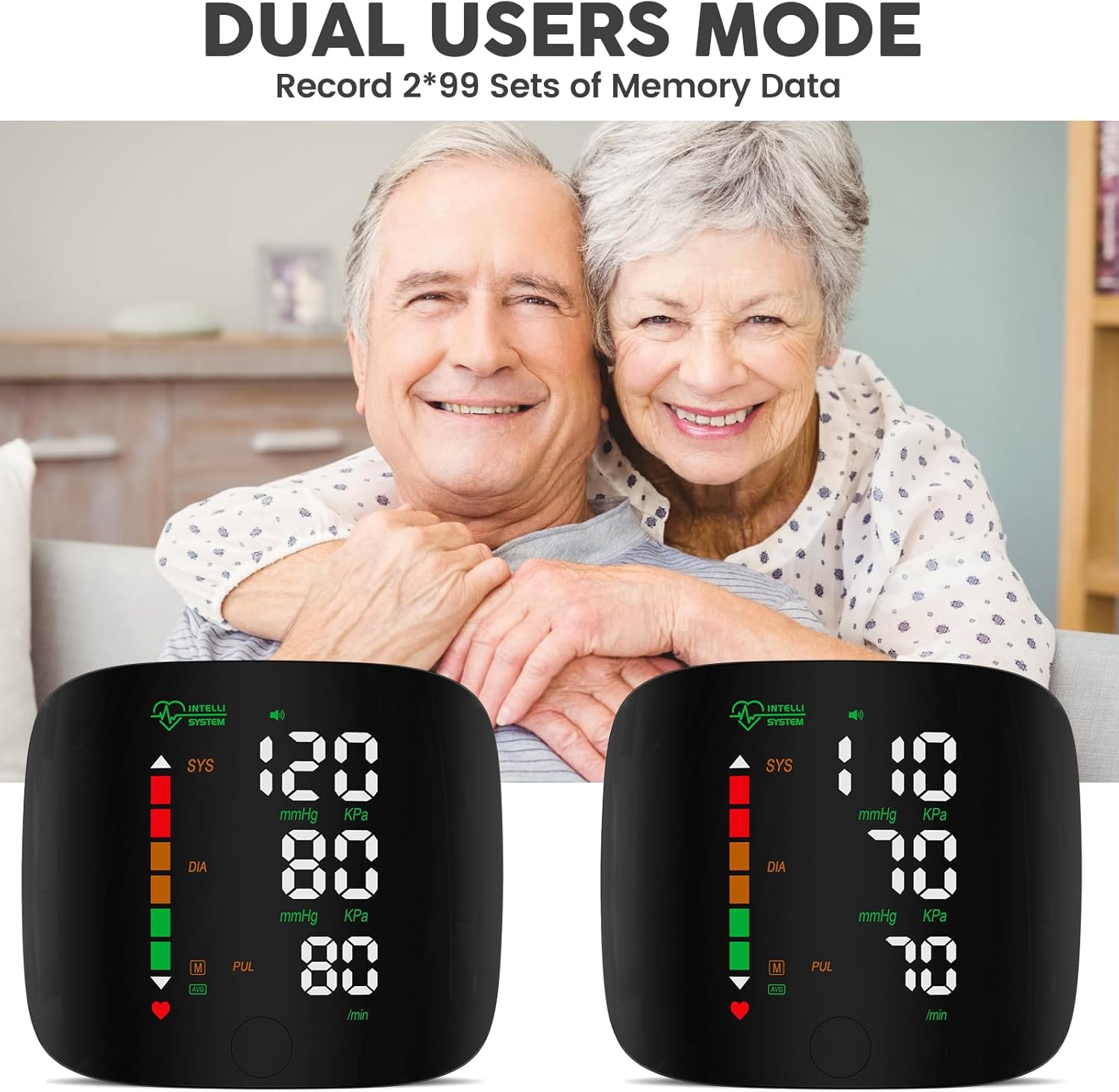 Double Love Wrist Blood Pressure Monitor with Touch Screen LED Display, Carry Case

