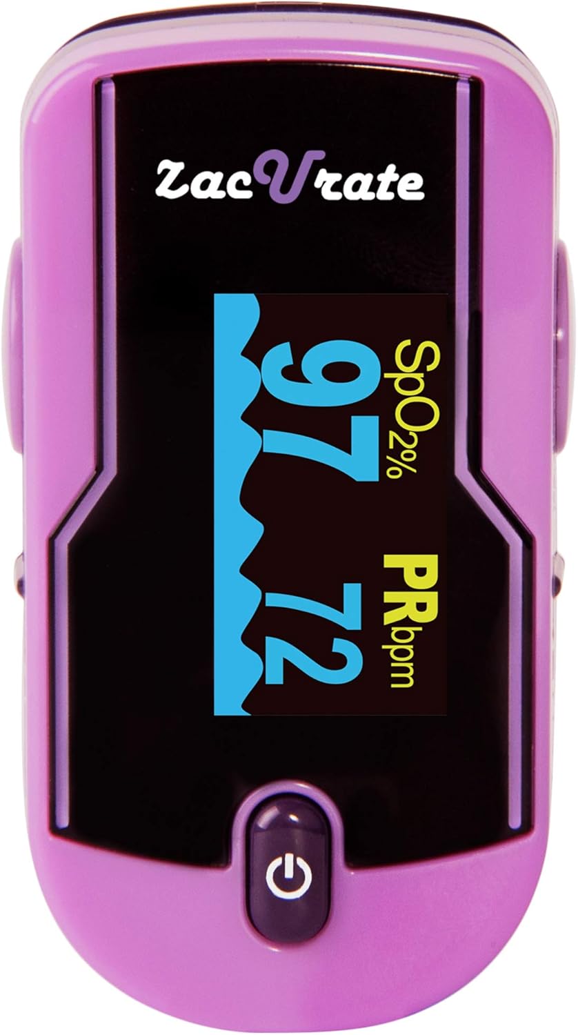 Zacurate 500E Fingertip Pulse Oximeter with OLED Display for SpO2 and Pulse Rate


