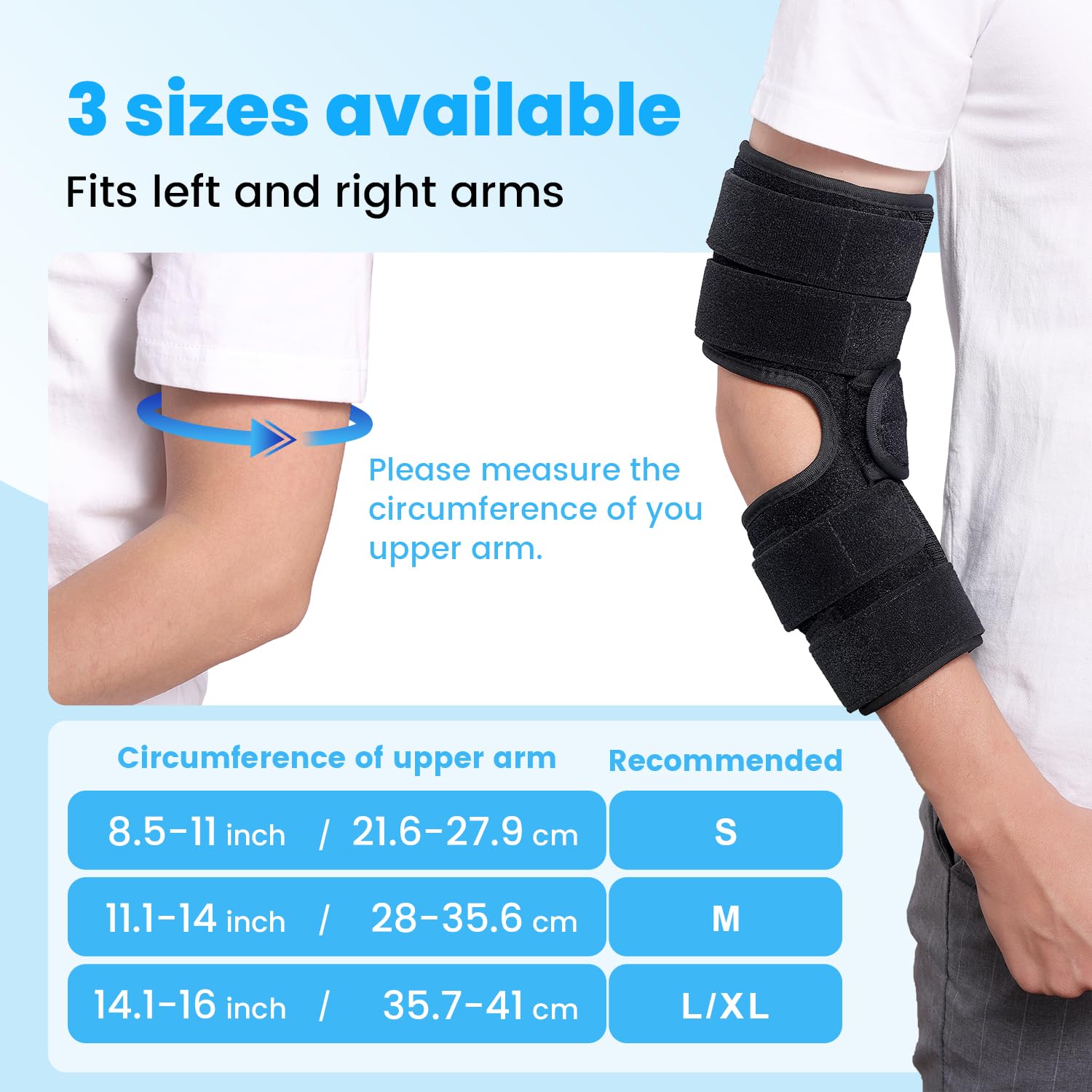 Cubital Tunnel Syndrome Elbow Brace, Ulnar Nerve Splint with 4-Position Adjustments

