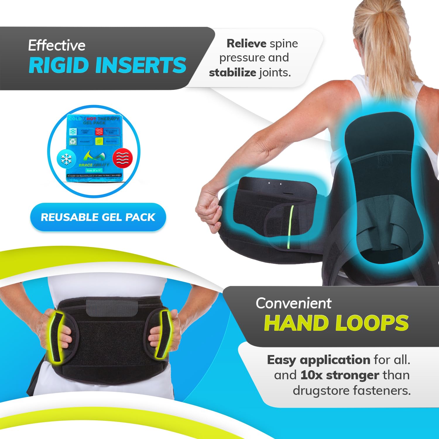 BraceAbility LSO Back Brace for Herniated Disc, Sciatica, Lumbar Spinal Support

