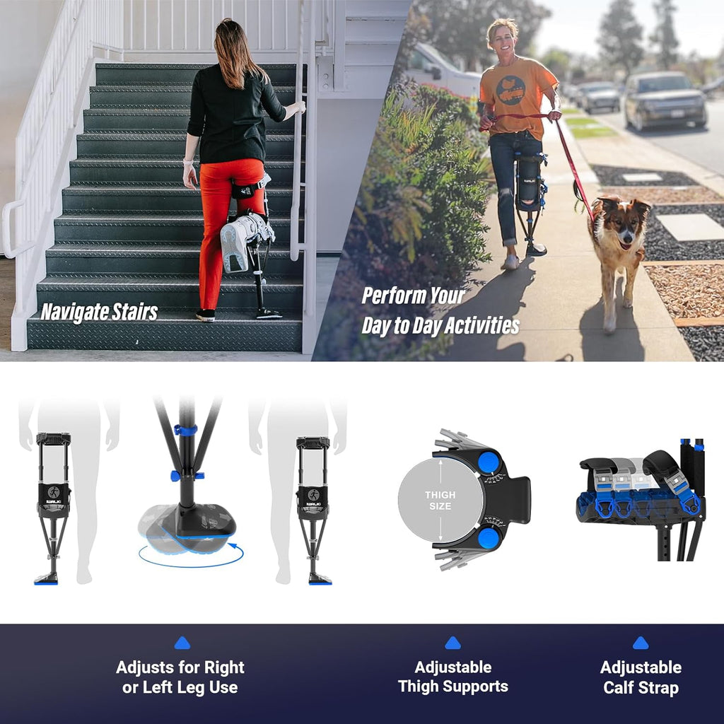 iWALK3.0 Hands-Free Knee Crutch for Lower Leg Injuries, Alternative to Crutches

