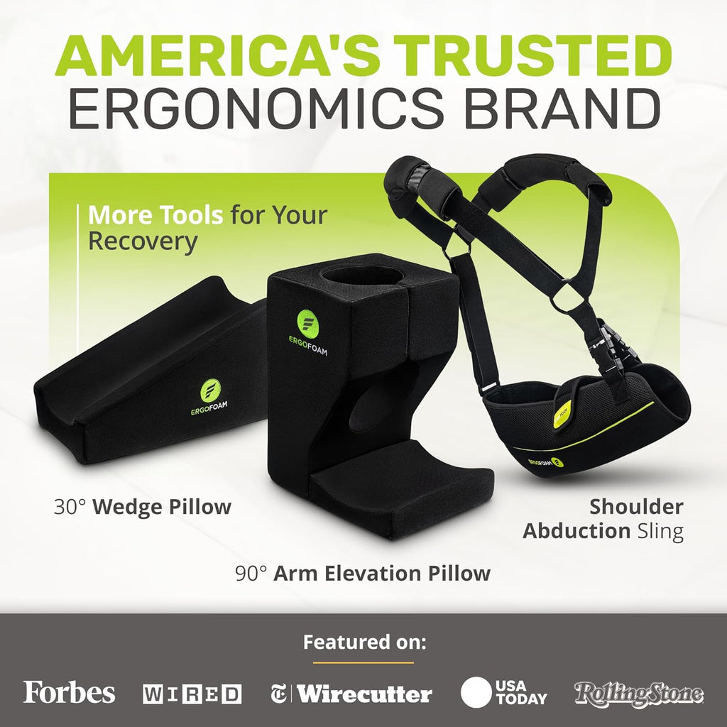 ErgoFoam Abduction Shoulder Sling with Pillow for Rotator Cuff Surgery Recovery

