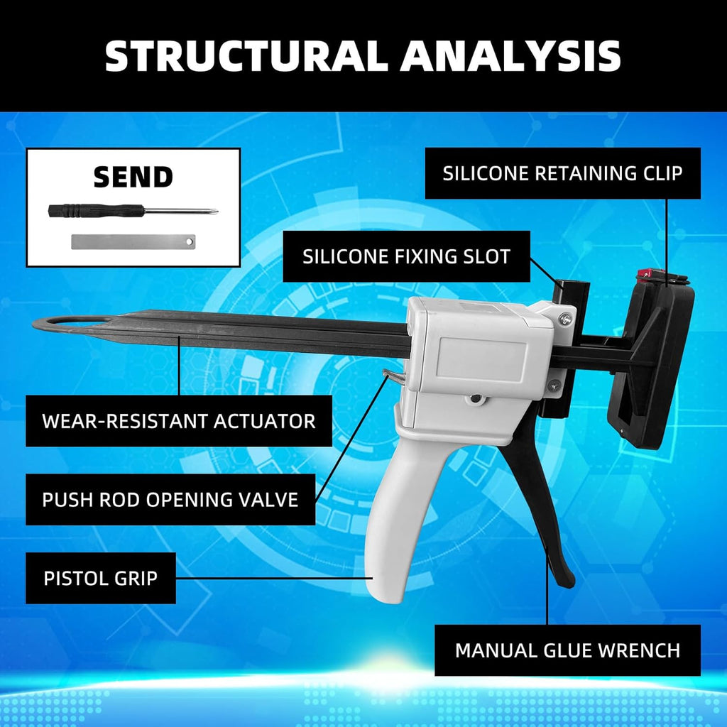 Manual Tube Squeezing Glue Gun Silicone Extruder for Toothpaste and Glue Tubes

