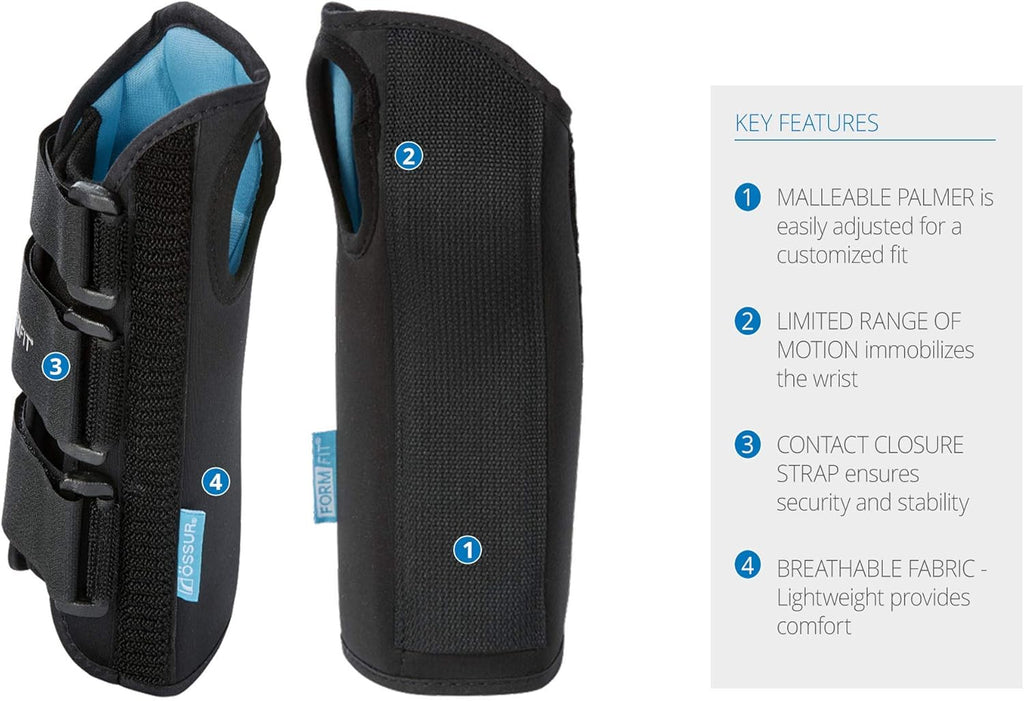 Ossur Formfit Wrist Brace for Tendonitis, Carpal Tunnel, Soft Tissue Injuries

