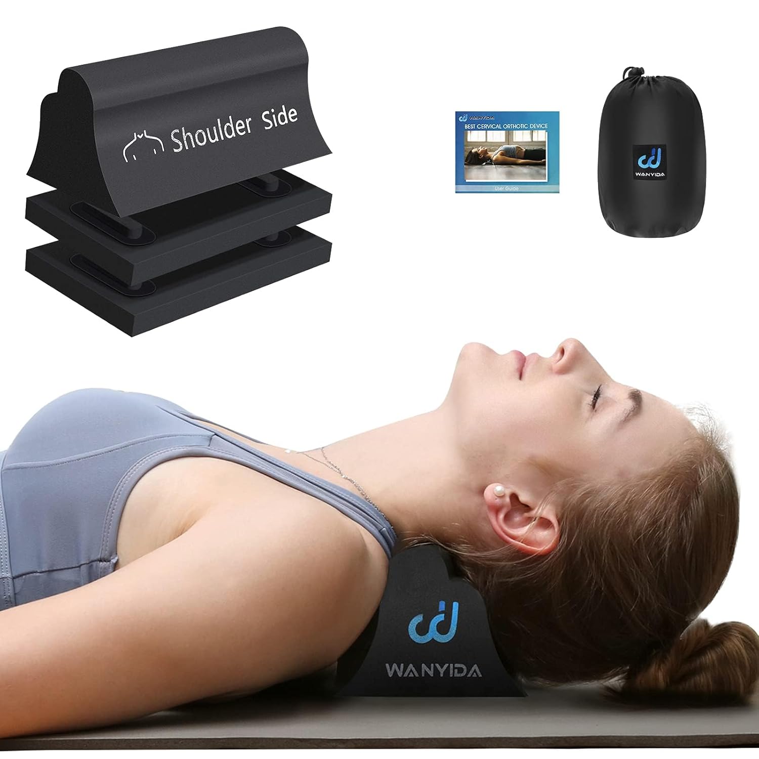 WANYIDA Neck and Shoulder Relaxer Cervical Traction Pillow for Neck Pain Relief

