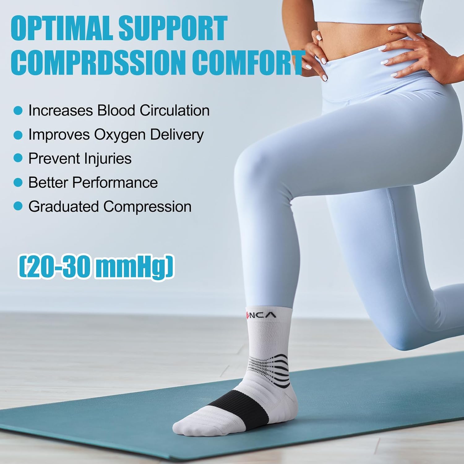 NEENCA Medical Compression Socks, Ankle Support, 20–30 mmHg

