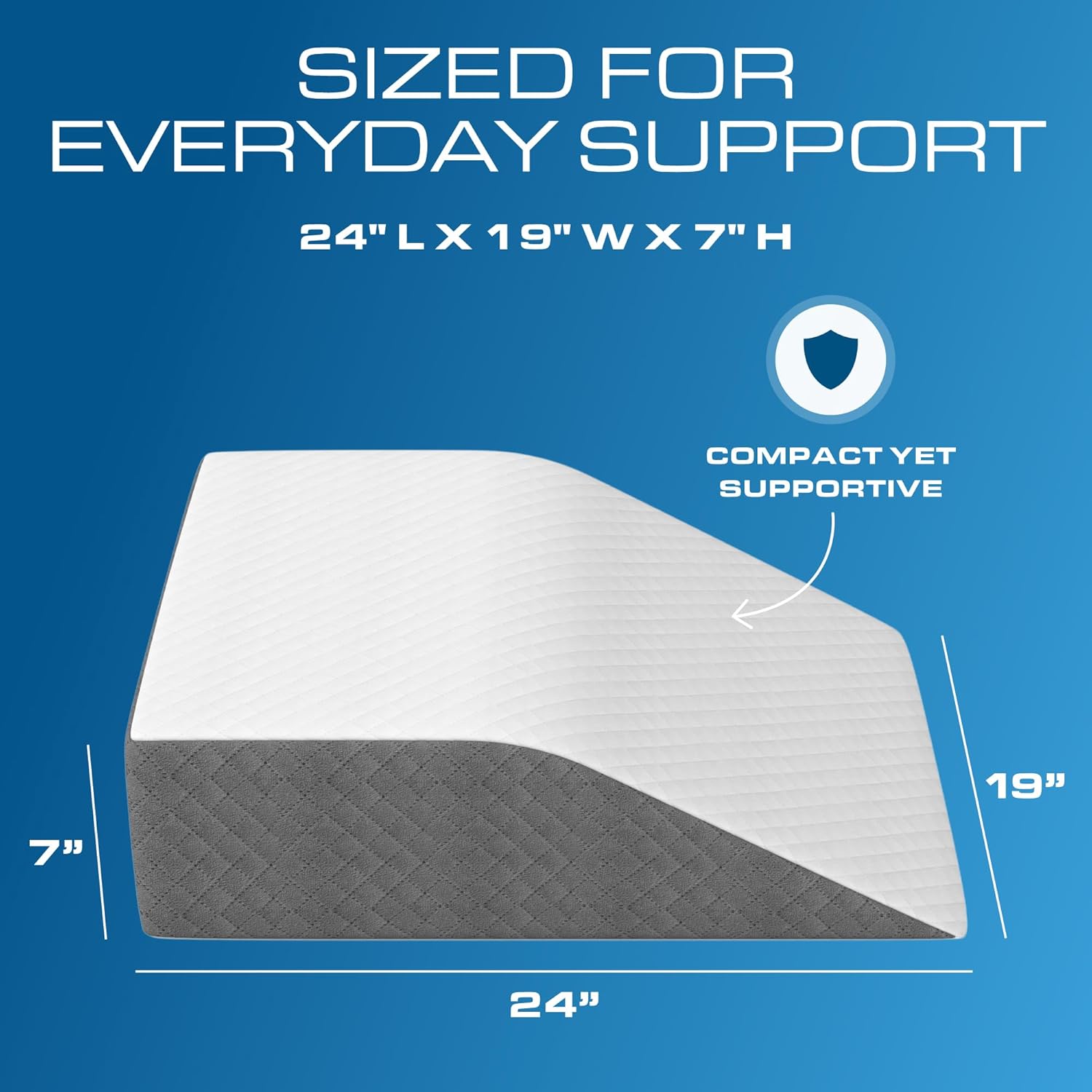 Kolbs Bed Wedge Pillow for Sleep Apnea, Acid Reflux, Back Pain, Jacquard

