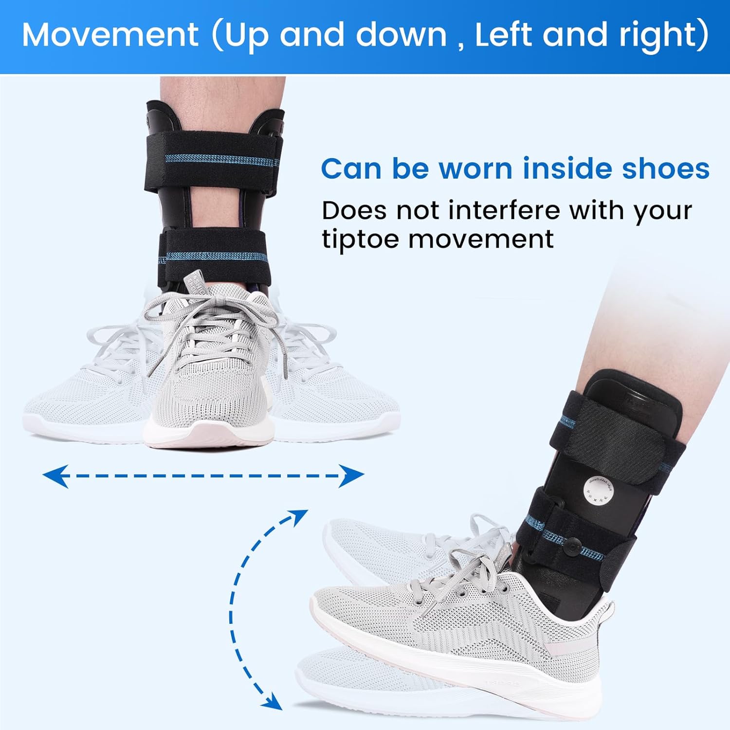 Velpeau Air Adjustable Rigid Stirrup Ankle Support Brace for Sprains

