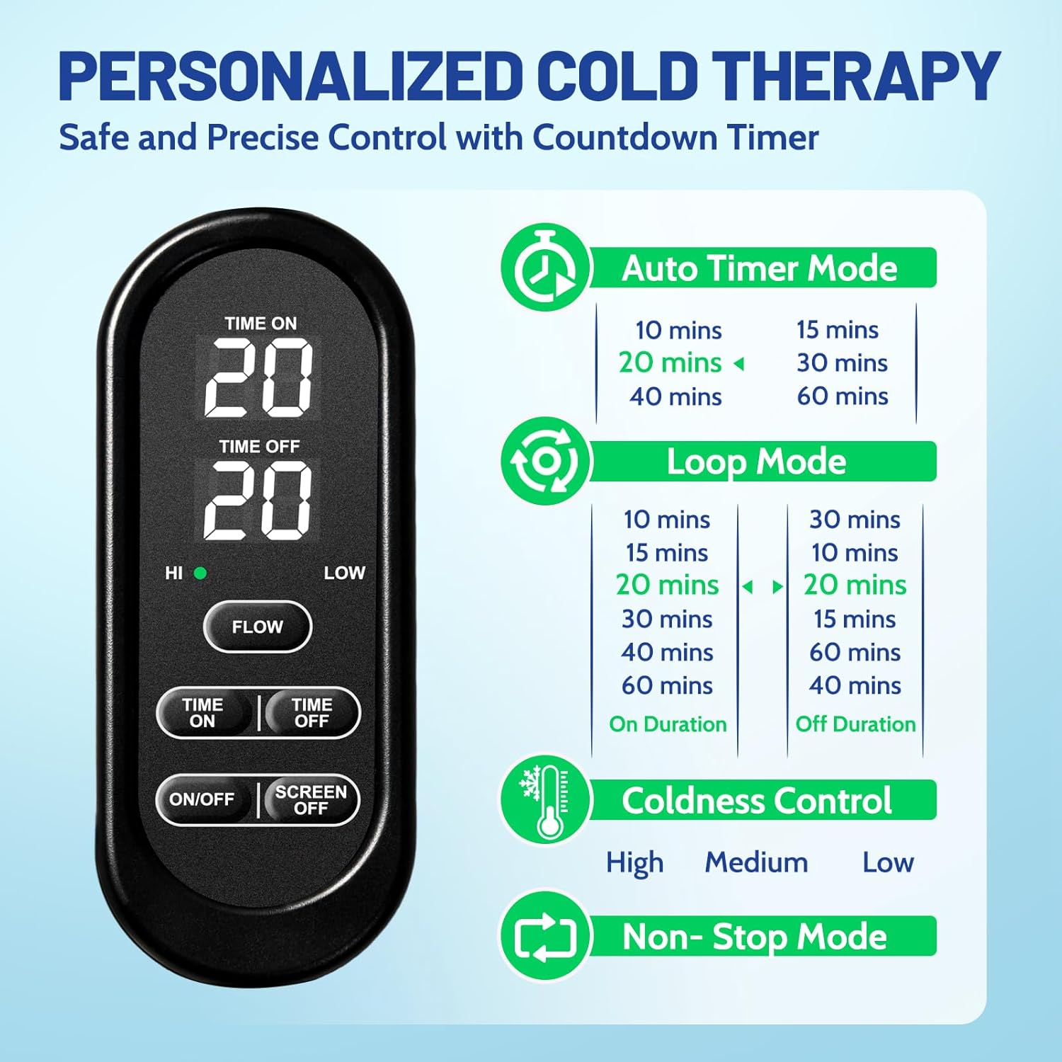 GALINAND Portable Cold Therapy Machine for Knee After Surgery, Ice Compression Wrap

