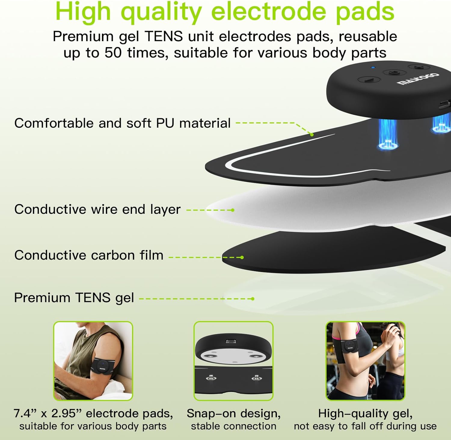 MASTOGO Wireless TENS Unit Dual-Host Muscle Stimulator with App Control, Rechargeable

