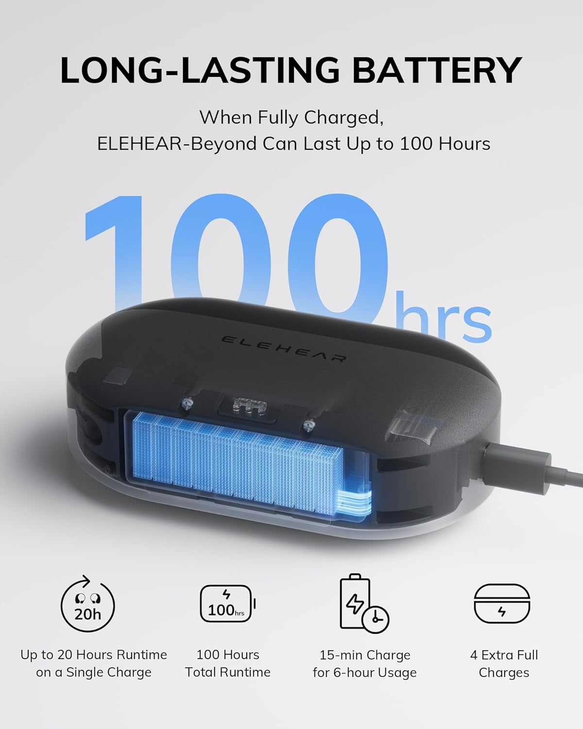ELEHEAR Beyond Rechargeable Bluetooth OTC Hearing Aids with AI Noise Cancellation


