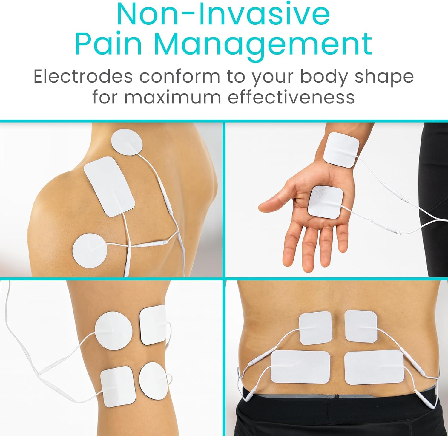 Vive TENS Unit Muscle Stimulator with Self-Sticking Electrode Pads

