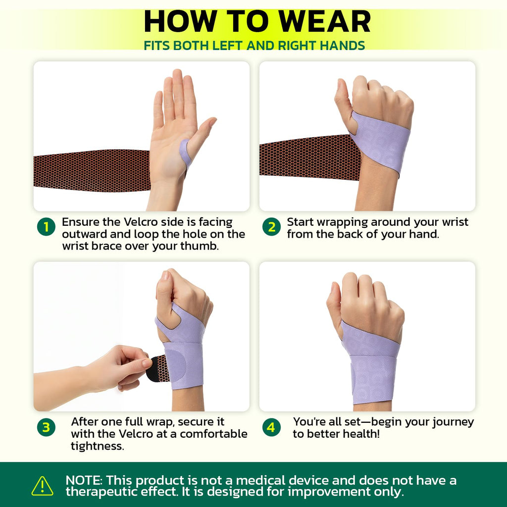 aoFIT Adjustable Wrist Brace for Carpal Tunnel and Tendonitis Support, Anti-Slip

