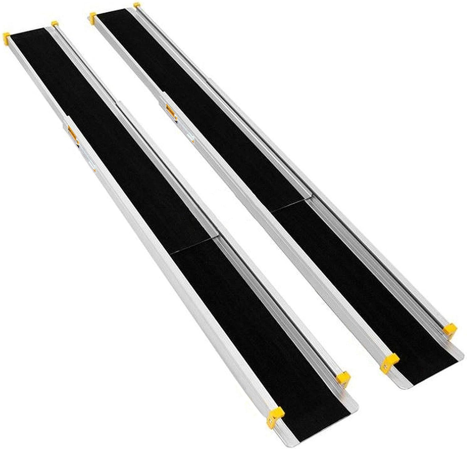 Goplus Adjustable Portable Wheelchair Ramp Aluminum Telescopic Non-Skid Home Doorway

