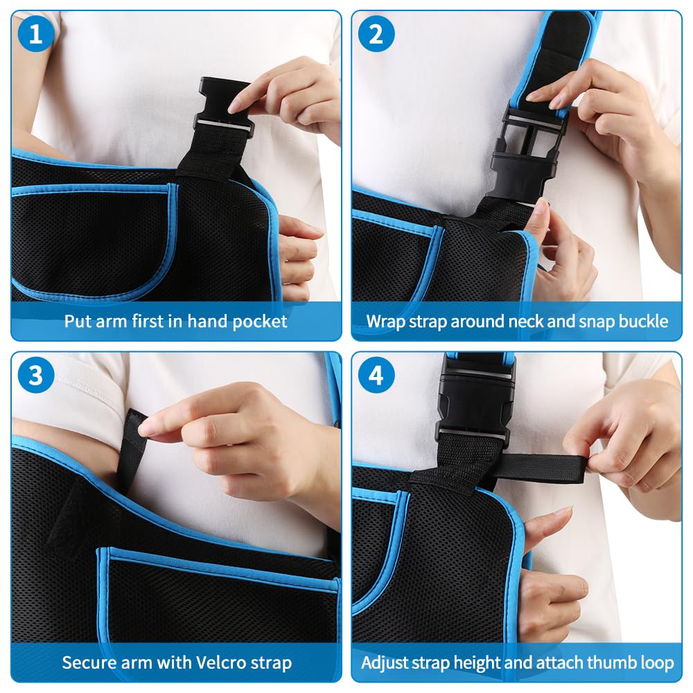 Adjustable Shoulder Arm Sling Immobilizer Rotator Cuff Support Brace for Elbow Wrist

