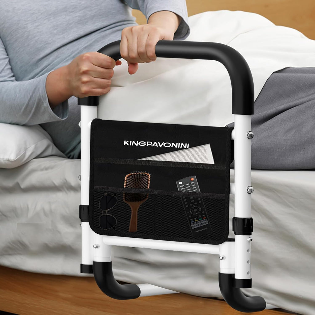 KingPavonini Bed Rails for Elderly Adults Safety, Adjustable Bed Assist with Handle

