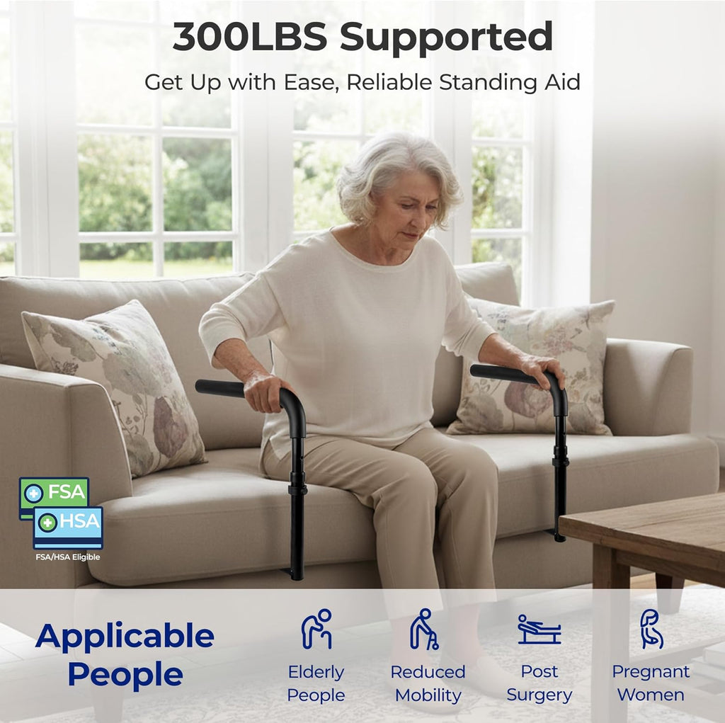 Nimood Stand Assist Rail for Couch and Chair, Adjustable Hand Support, 300 lb


