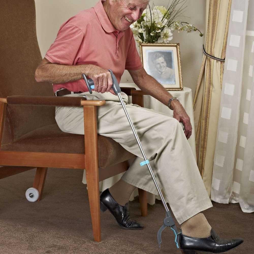 NRS Healthcare Combi Reacher Grabber Reaching Aid with Rotating Grabber and Magnet

