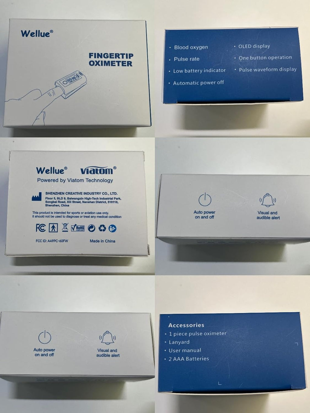 Wellue Bluetooth Fingertip Pulse Oximeter with OLED, Memory and App Connectivity

