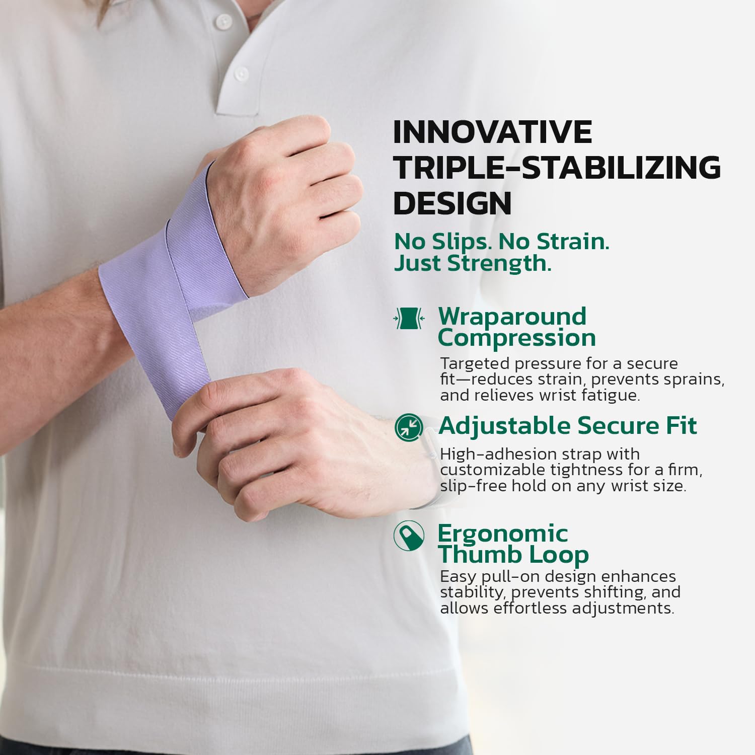 aoFIT Adjustable Wrist Brace for Carpal Tunnel and Tendonitis Support, Anti-Slip

