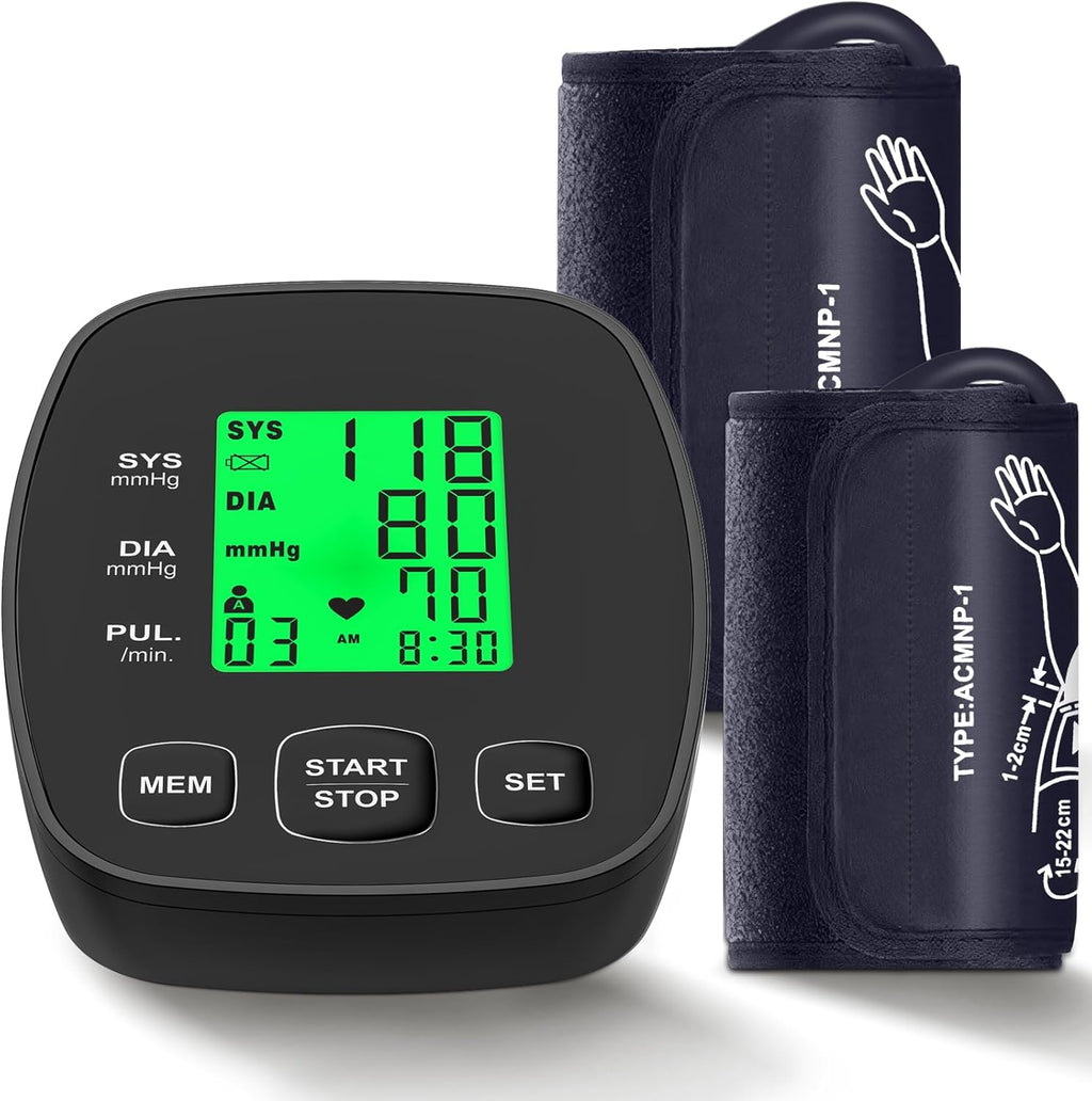 iEarve Upper Arm Blood Pressure Monitor for Home, Wide-Range Cuff, USB Power


