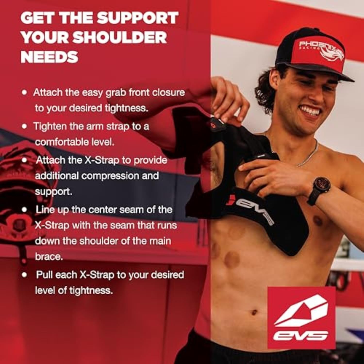 EVS SPORTS SB03 Shoulder Brace for Men Adjustable Breathable Compression Support

