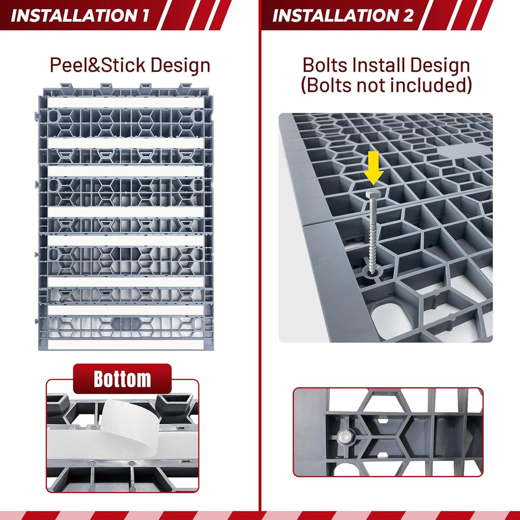 ROBLOCK Detachable Modular Wheelchair Threshold Ramp for Doorways, 3000 lb Capacity

