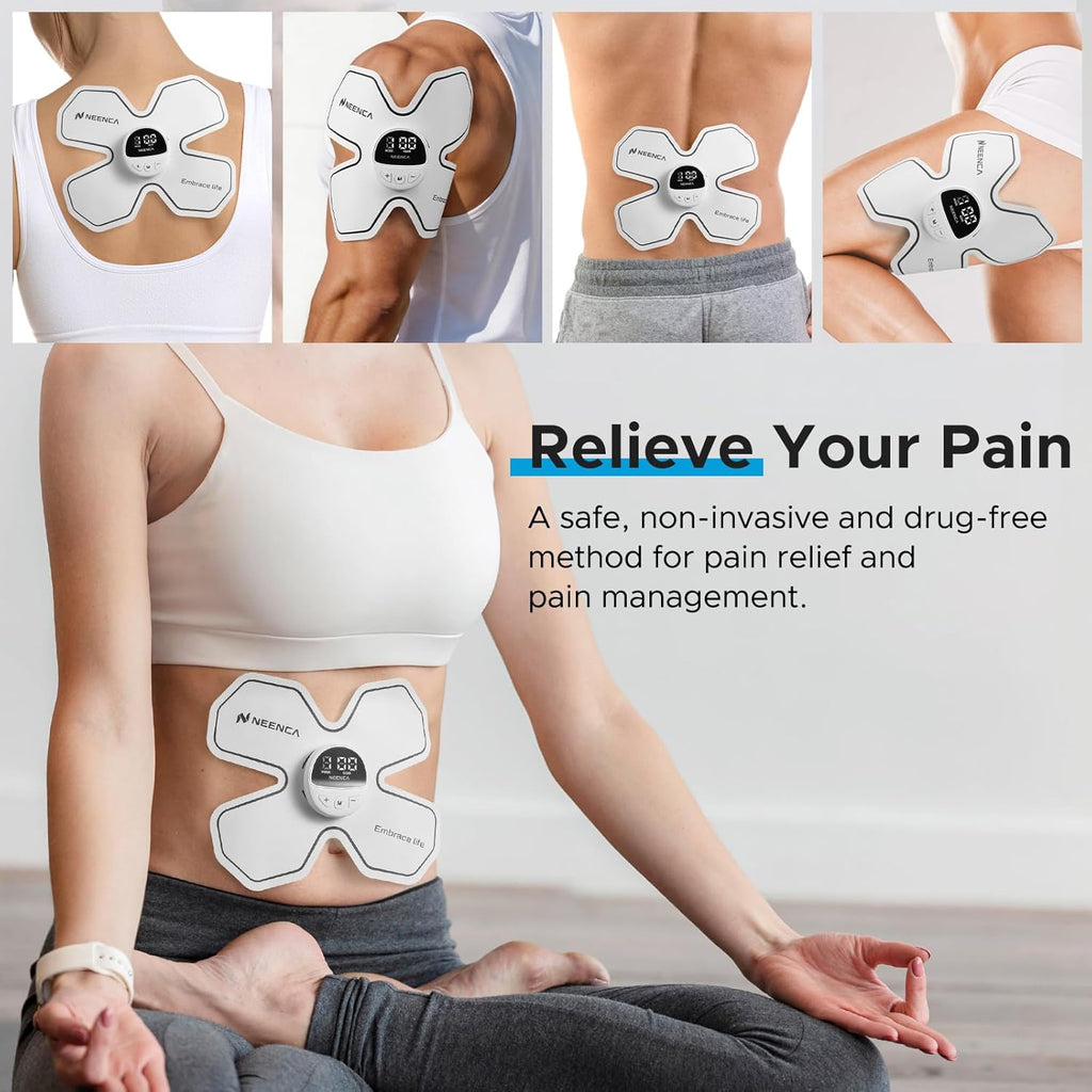 NEENCA Wireless TENS EMS Muscle Stimulator Unit with Remote Rechargeable

