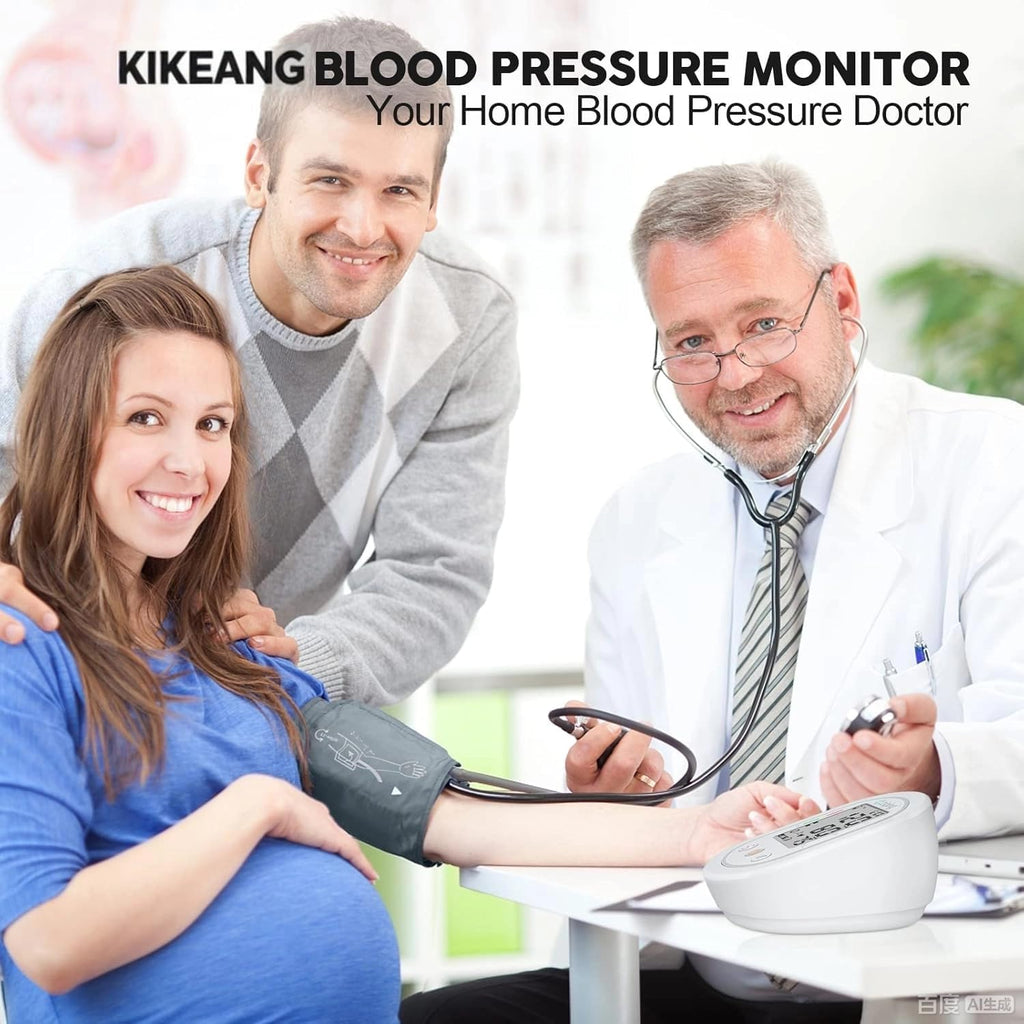 Blood Pressure Monitor for Home Use with Two Upper Arm Cuffs and Memory

