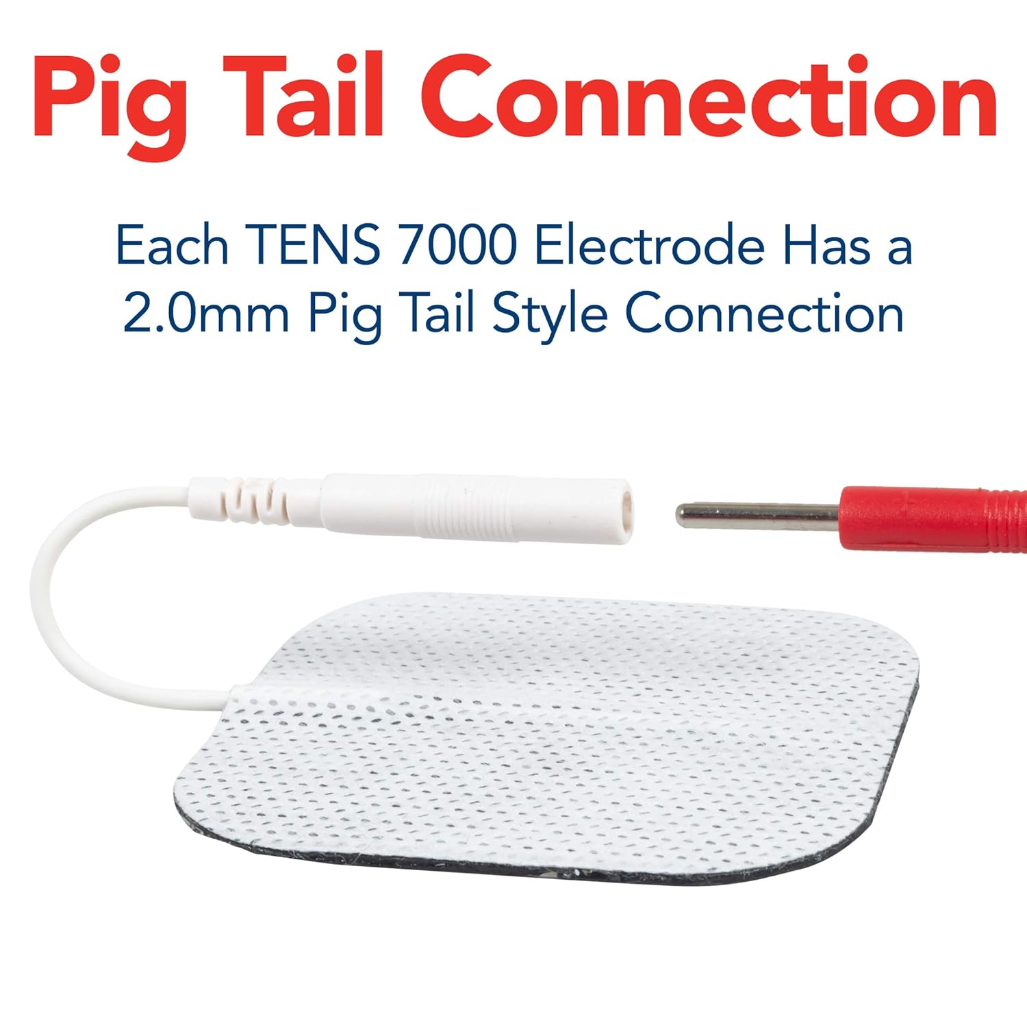 TENS 7000 Replacement Electrode Pads, Self-Adhesive TENS Unit Pads, 2 in x 2 in


