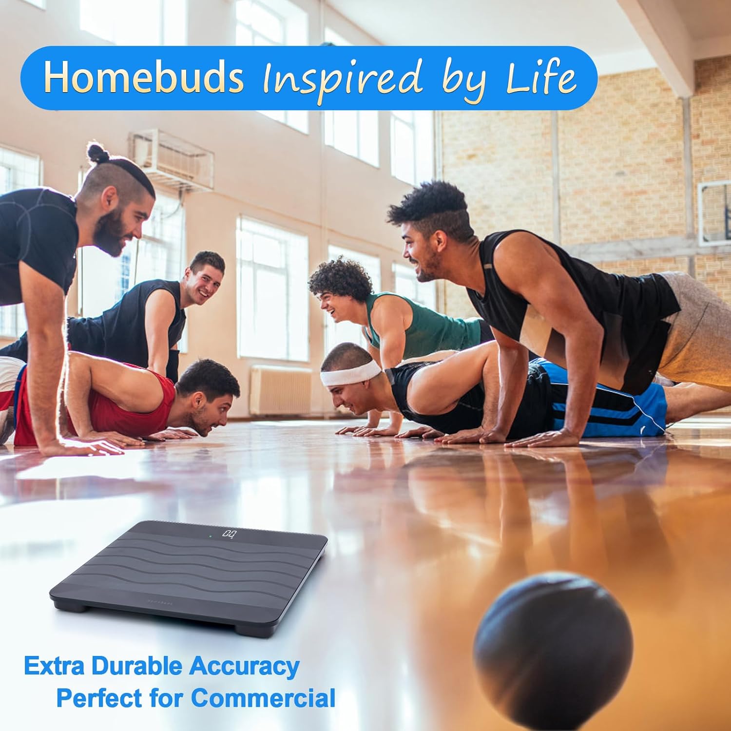 Homebuds 660 lb digital weight monitor with BMI, 0.1 lb precision, tempered glass

