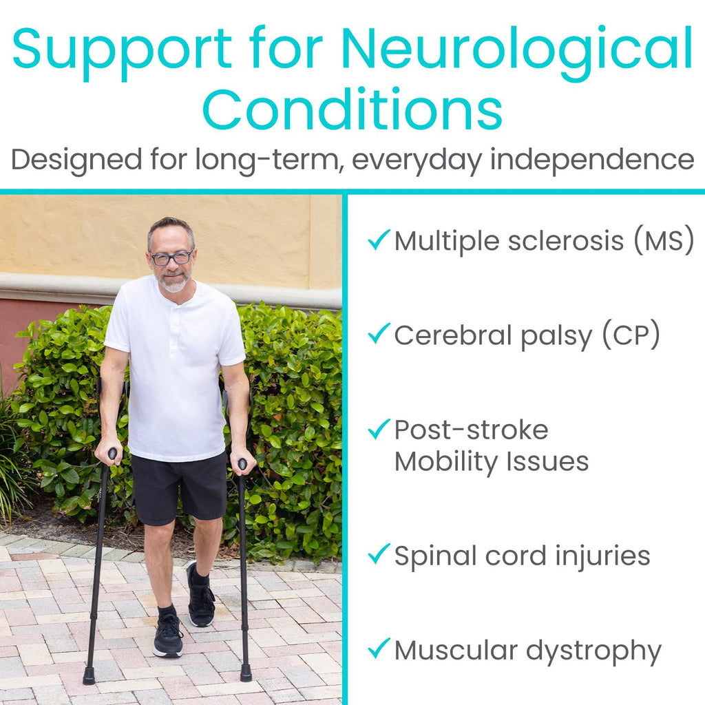 Vive Forearm Crutches Pair Adjustable Lightweight Ergonomic Arm Crutches

