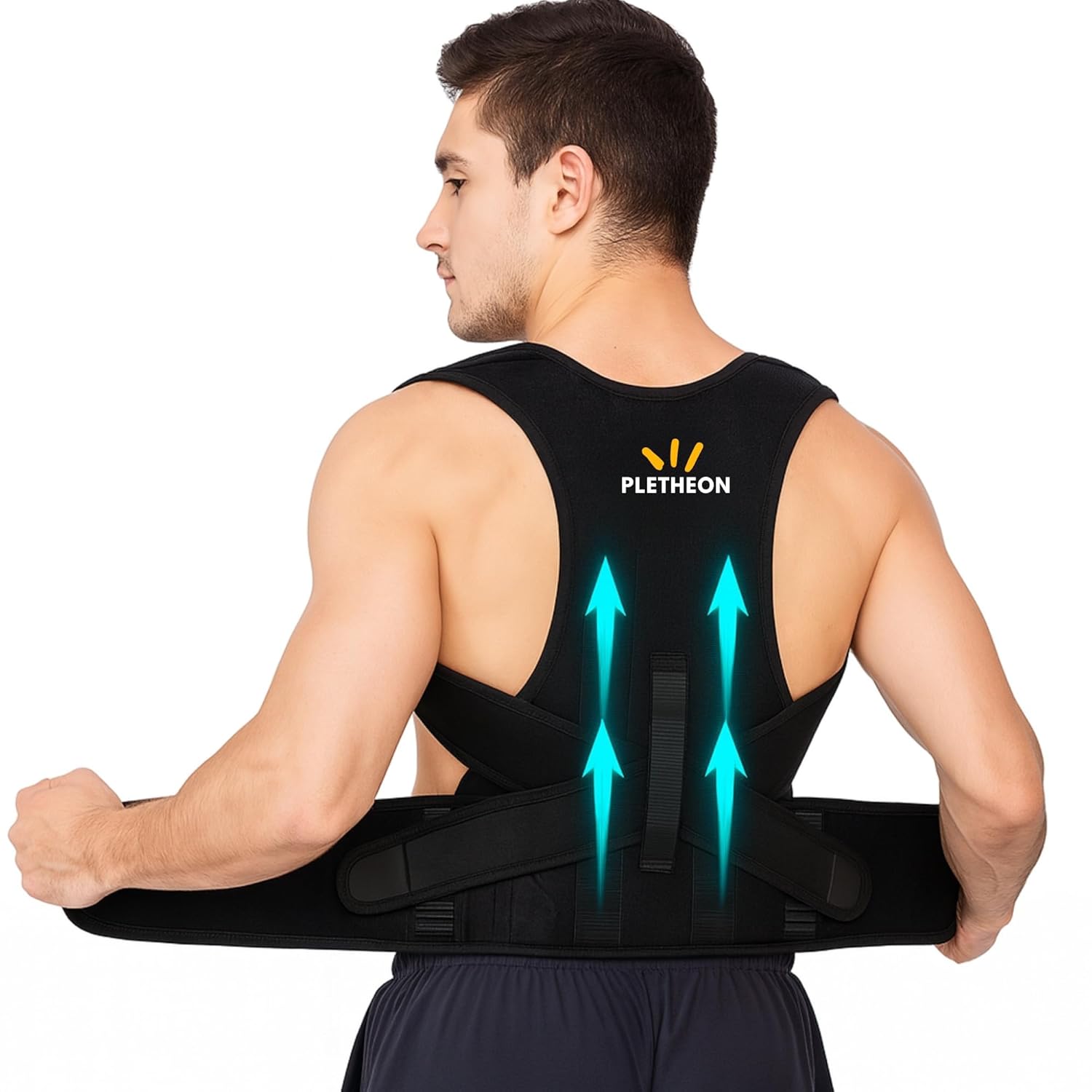 Posture Corrector for Men and Women, Adjustable Upper Back Shoulder Brace

