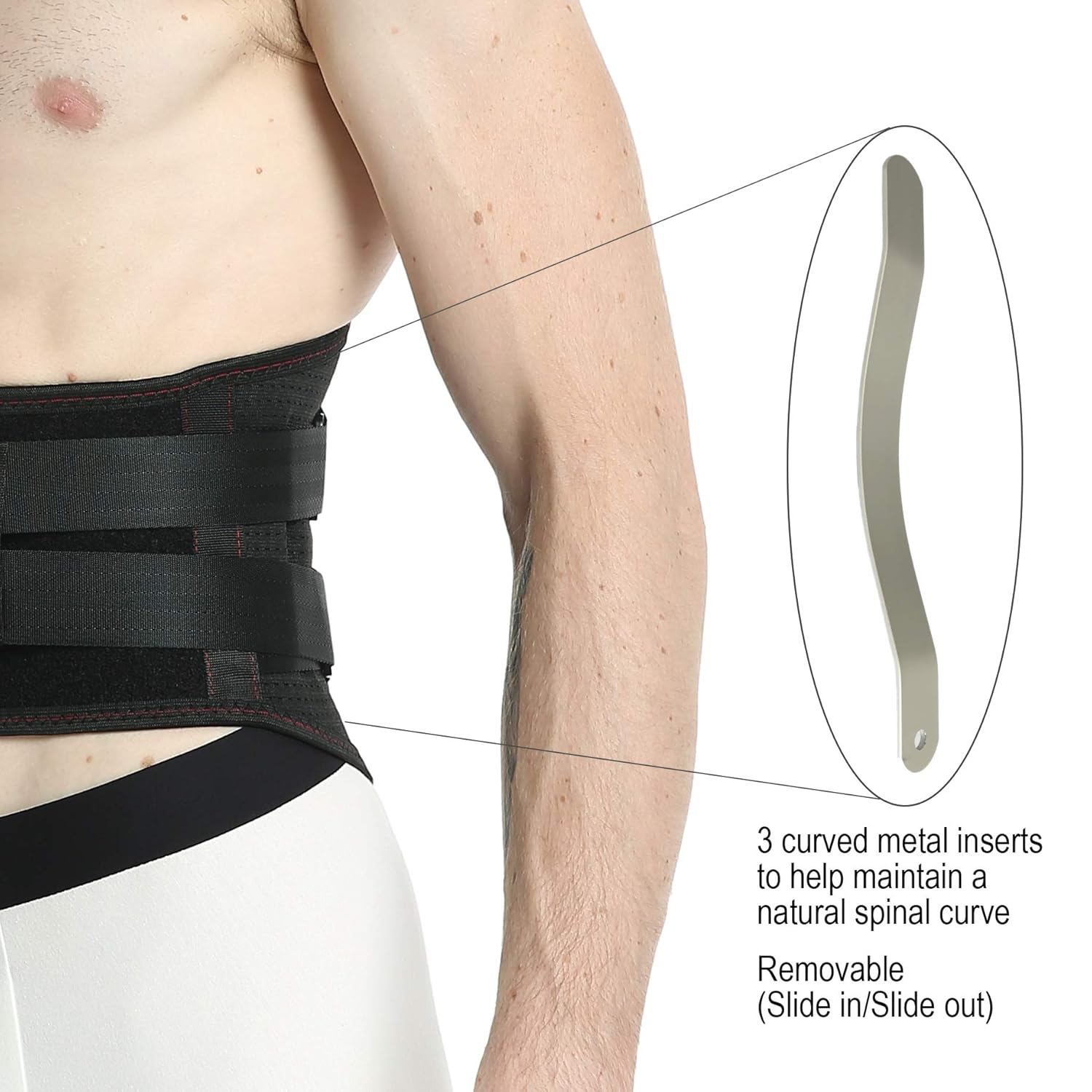 NeoTech Care Lower Back Brace Support Belt with Breathable Adjustable Compression Straps

