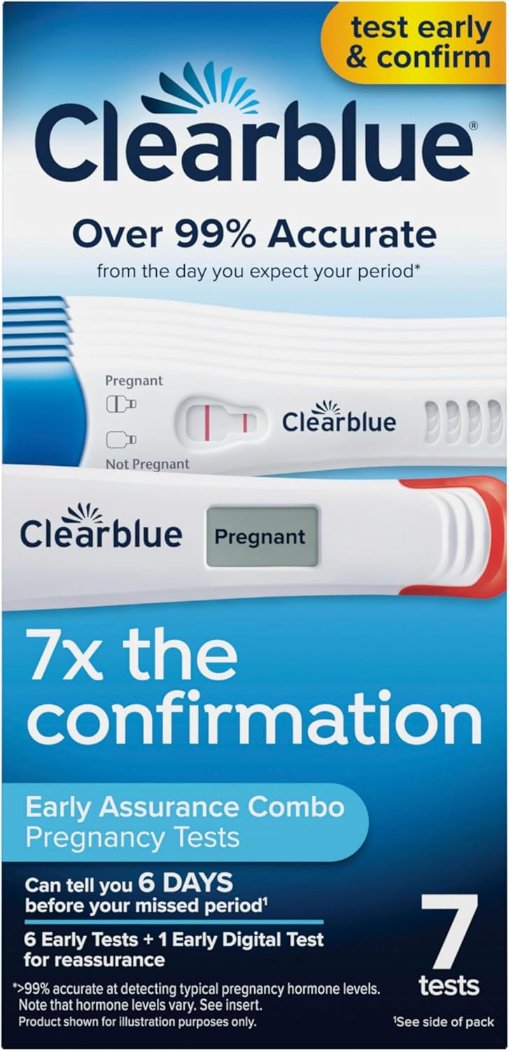 Clearblue Early Pregnancy Test Kit with Digital Results and hCG Tests, At-Home

