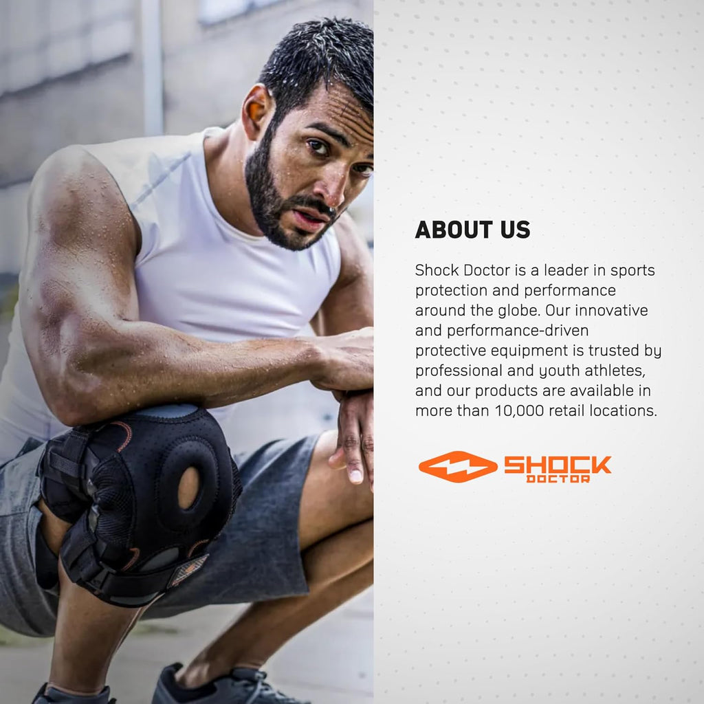 Shock Doctor Hinged Knee Brace with Compression Sleeve and Dual Side Stabilizers


