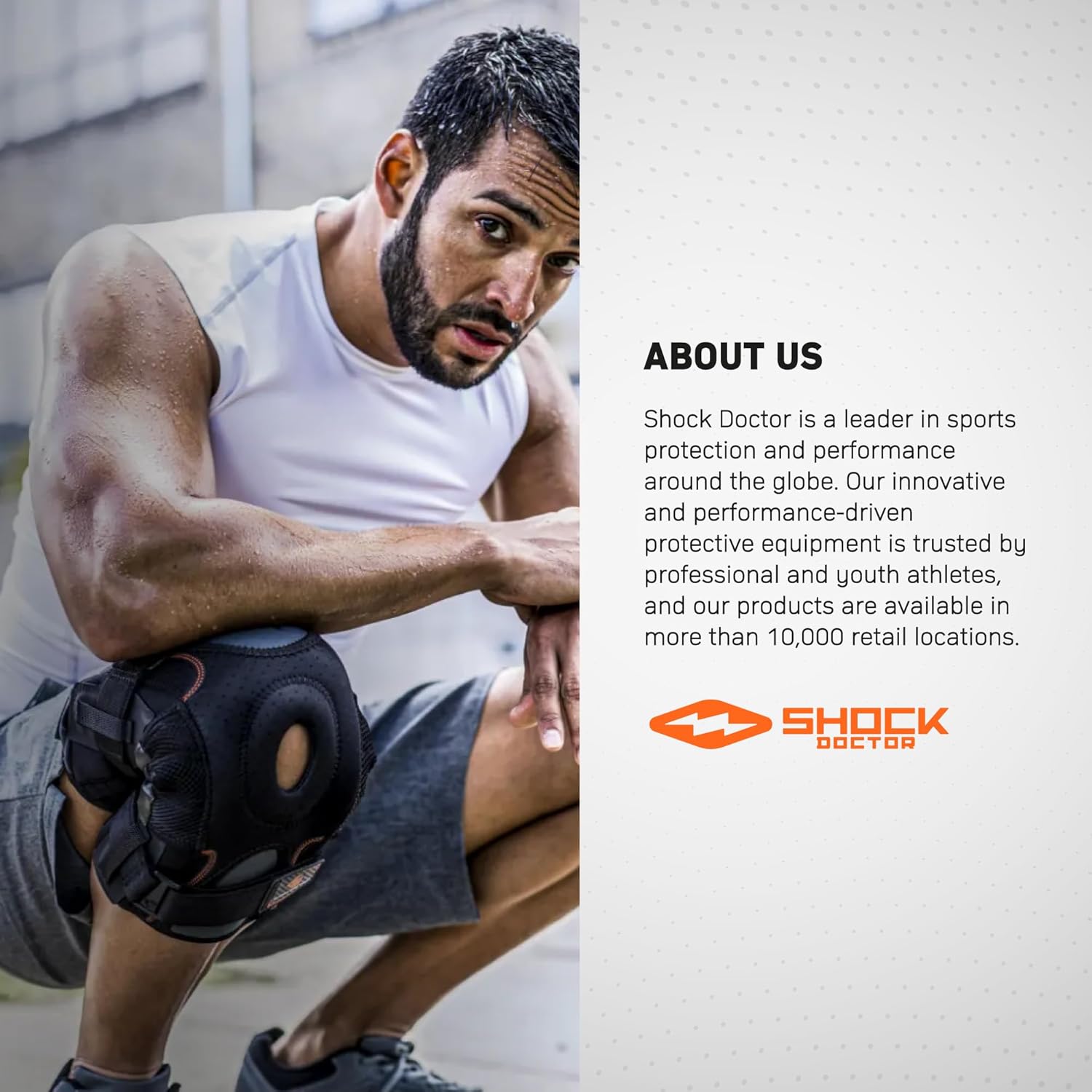 Shock Doctor Hinged Knee Brace with Compression Sleeve and Dual Side Stabilizers

