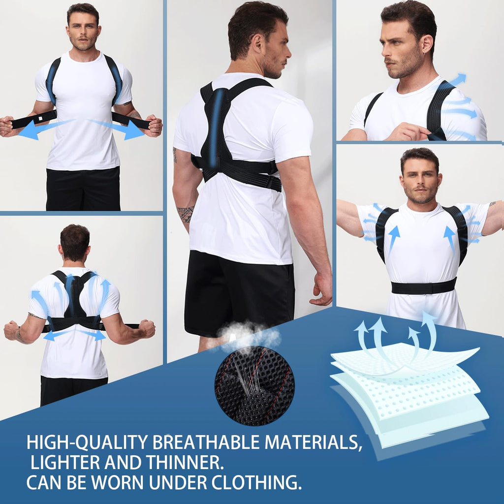 Luckela Posture Corrector Back Brace for Men and Women, Adjustable Support

